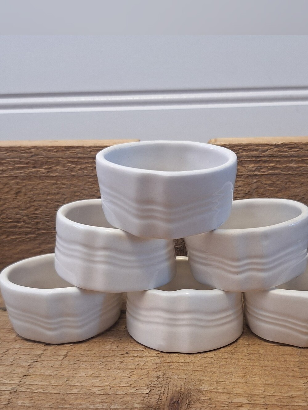 Ceramic Napkin Rings, Set Of 6